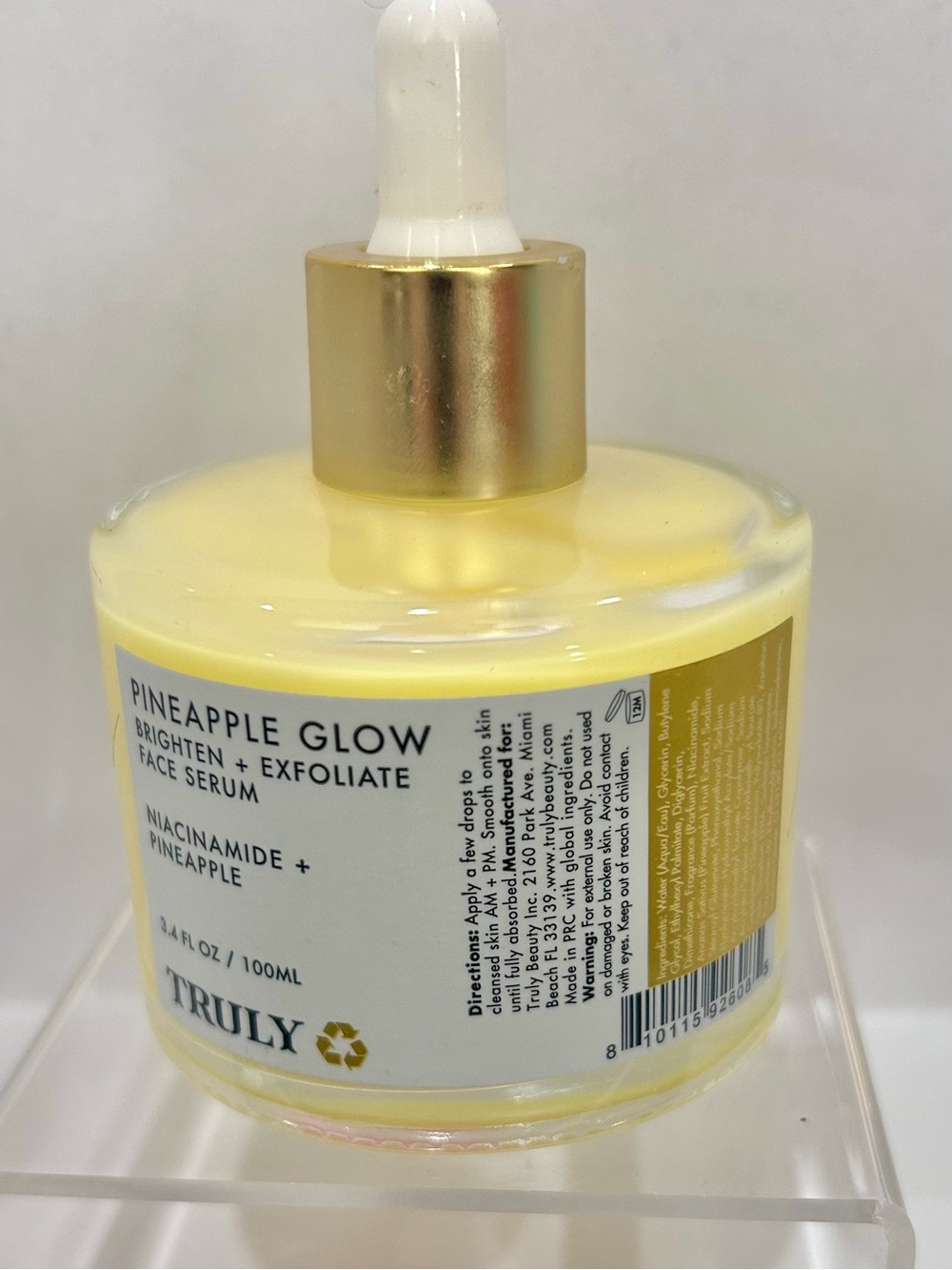 TRULY Pineapple Glow Brighten + Exfoliate Face Serum